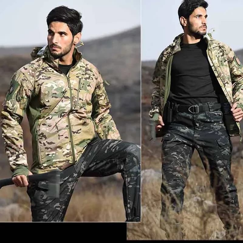 Veste bomber tactique légère homme camouflage - Veste élastique pêche vélo chasse outdoor