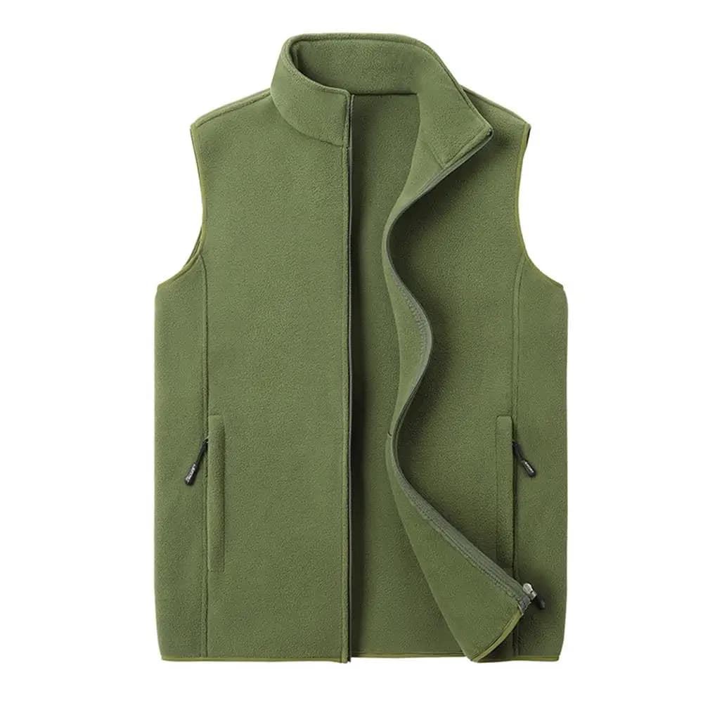 Gilet sans manches homme en laine cachemire pour l'hiver - Veste chaude grande taille pêche