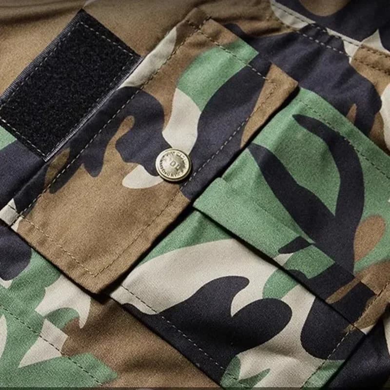 Ensemble tactique printemps automne pêche chasse multi-poches résistant camping homme