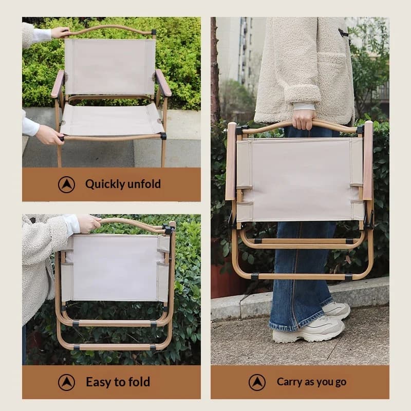 Chaise pliante portable légère pêche plage - Siège compact durable camping tabouret extérieur