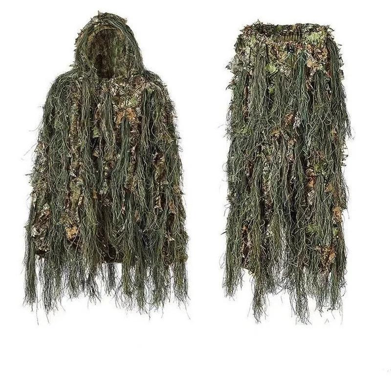 Uniforme tactique Ghillie 3D bionique - tenue sniper airsoft paintball chasse pêche extérieur