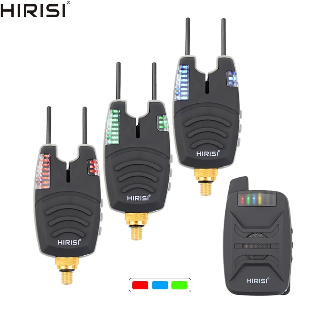 Kit d'alarmes de touche sans fil pour pêche carpe B1230 avec signal sonore et lumineux LED