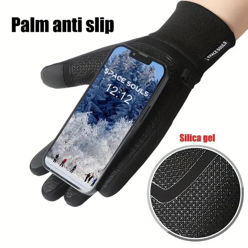 Gants d'hiver imperméables et coupe-vent pour hommes et femmes - Pêche, ski, vélo et running par grand froid