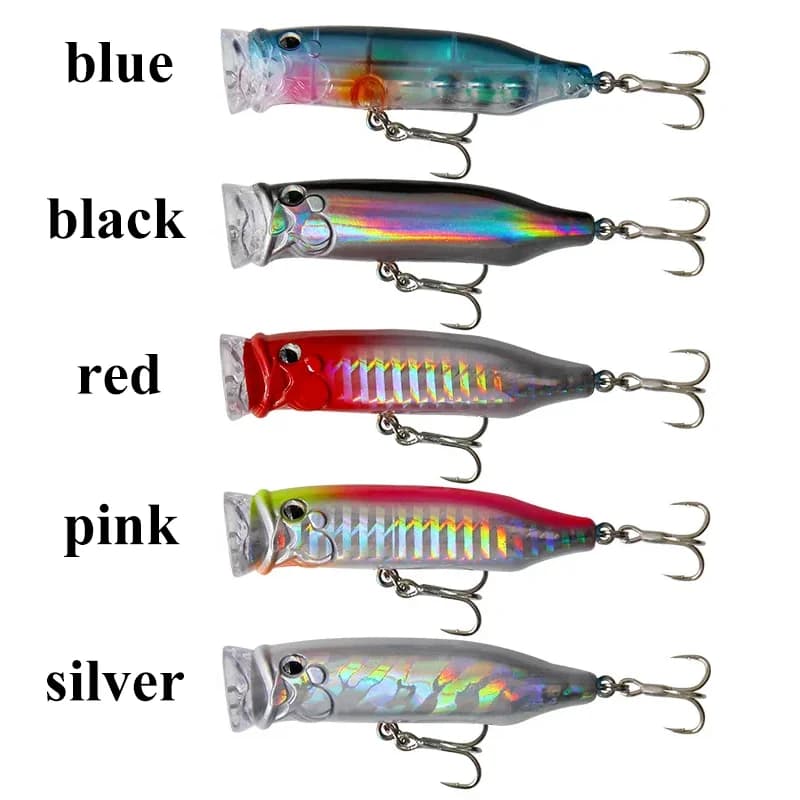 Leurre flottant popper wobbleur pour carpe et carnassiers, appât artificiel crankbait pêche leurre