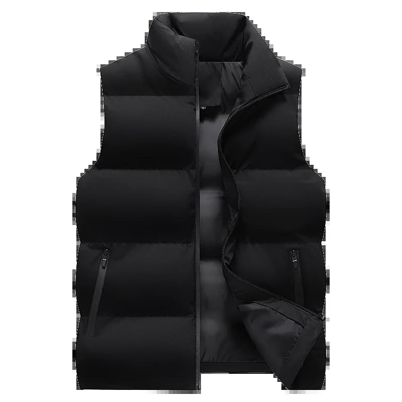 Veste sans manches 5XL homme imperméable hiver col montant manteau automne casual
