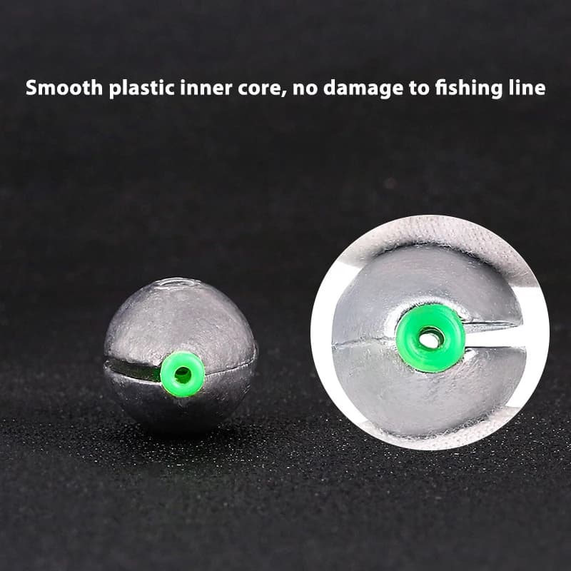 Plombs olive avec tube plastique 2g-50g - Plombs ouverts écailles pour pêche mer changement rapide
