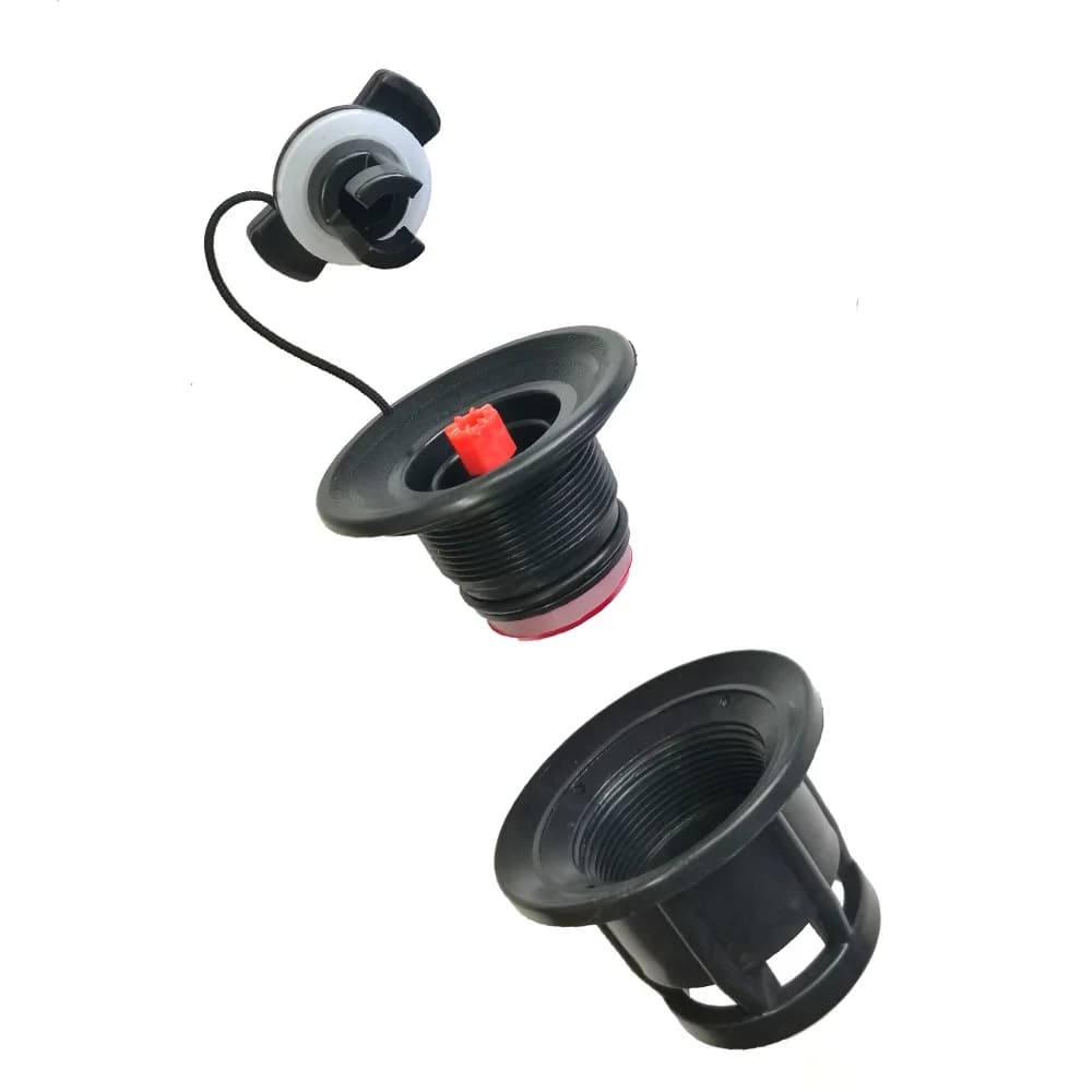 Valve à air PVC 8 rainures avec bouchons pour bateau pneumatique raft pêche gonflable étanche
