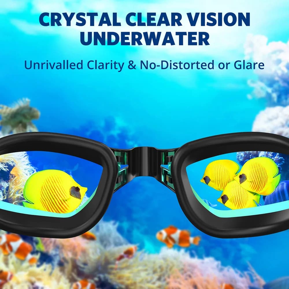 Lunettes natation professionnelles étanches - anti-buée 100% UV sans fuite adultes