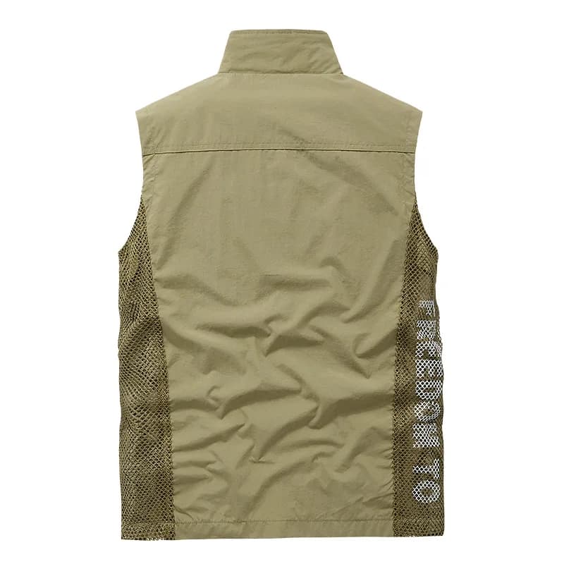 Veste cargo légère homme été sans manches mesh pour pêche randonnée sport qualité 5XL