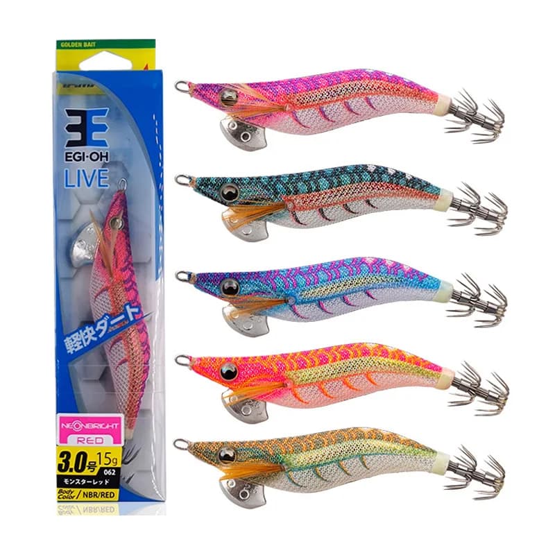 Leurre leurre souple calamar YAMASHITA EGI-OH LIVE Lightning Series UV 3,5 pour pêche en mer