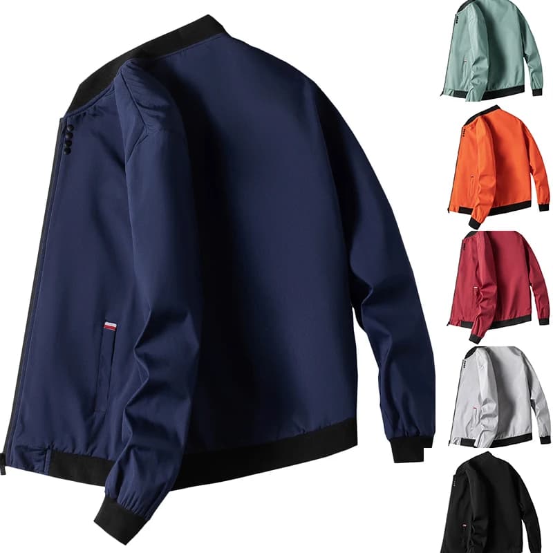 Veste de pêche baseball automne M-4XL homme - Veste coupe-vent vélo manches longues zippée