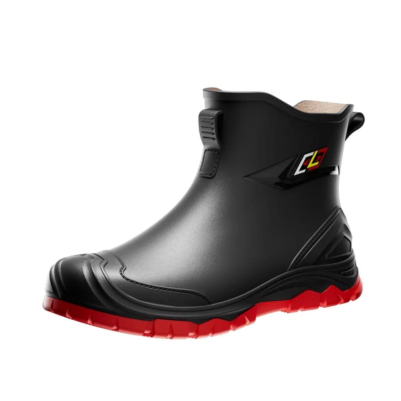 Bottes courtes de chantier imperméables antidérapantes pour hommes pêche construction travaux extérieurs résistantes