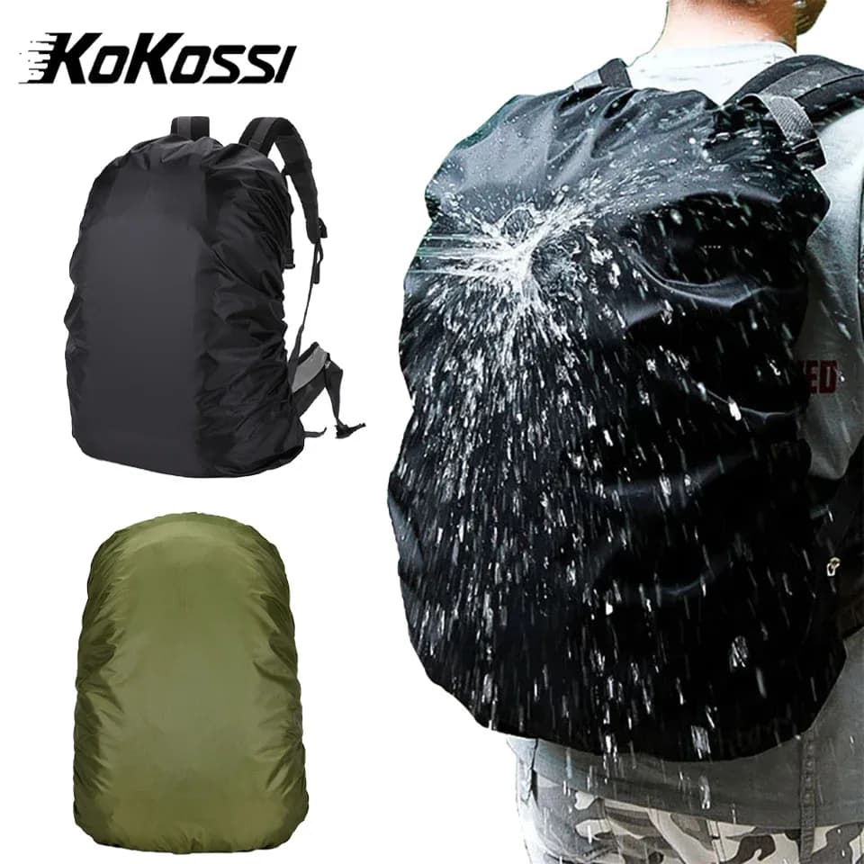 Sac à dos pêche léger 20-80L étanche nylon avec housse pluie pour randonnée camping voyage