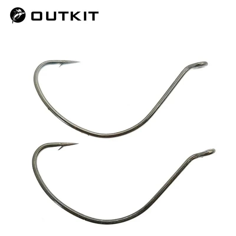 10 hameçons wide gap pour montages wacky rig et neko rig avec leurres senko - Hameçons acier carbone