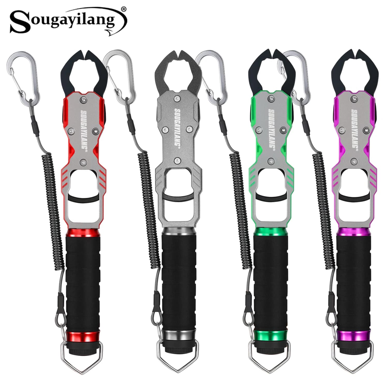 Pince à lèvres multifonction Sougayilang aluminium alliage poignée EVA balance 4 couleurs accessoires pêche