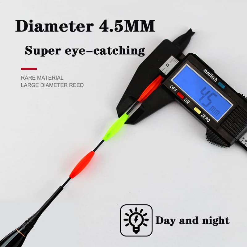 Flotteur lumineux rechargeable pour pêche de nuit, 2 pièces avec double trou de charge et batterie intégrée