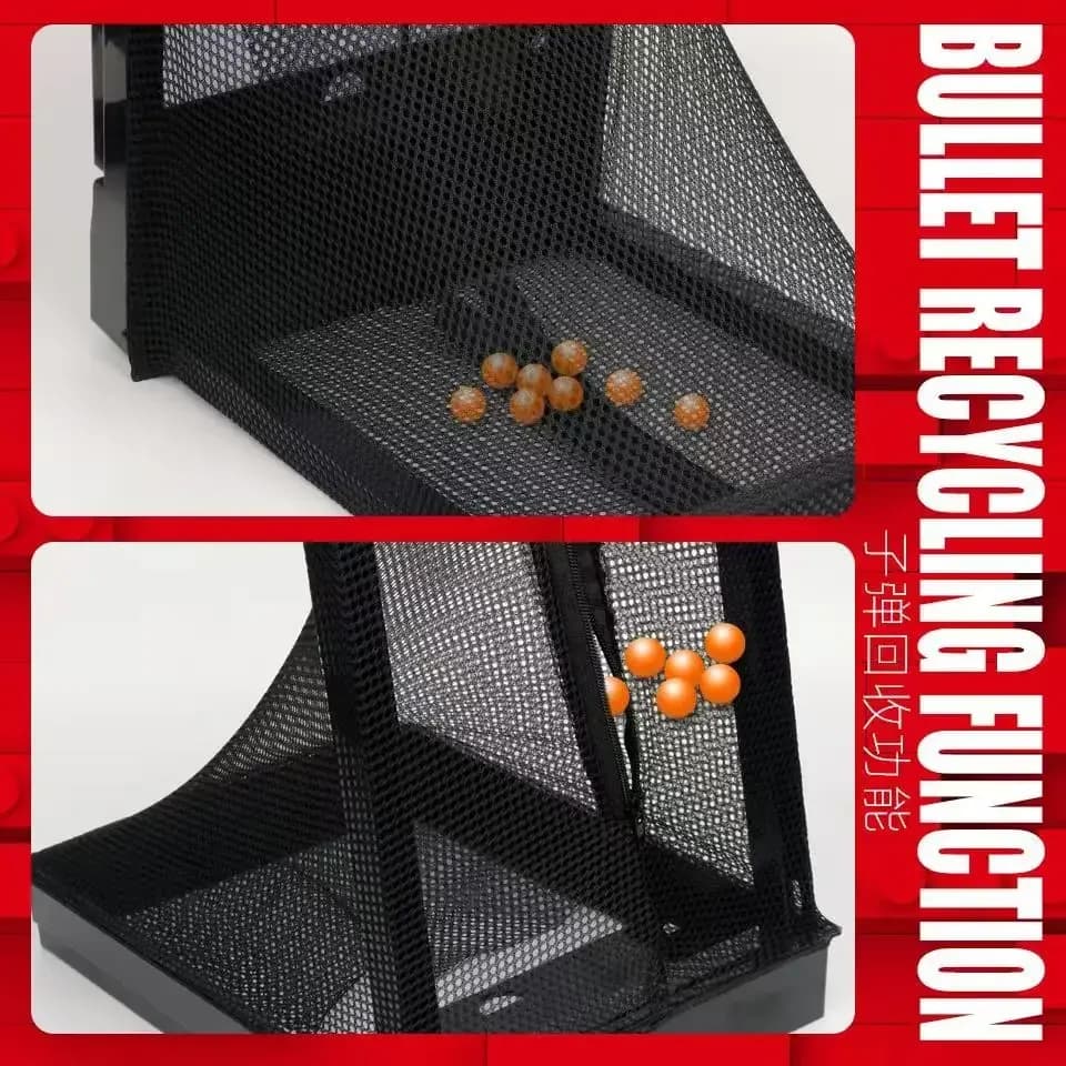 Cible airsoft AA2 filet piège récupération BB plombs portable pliable métal entraînement tir