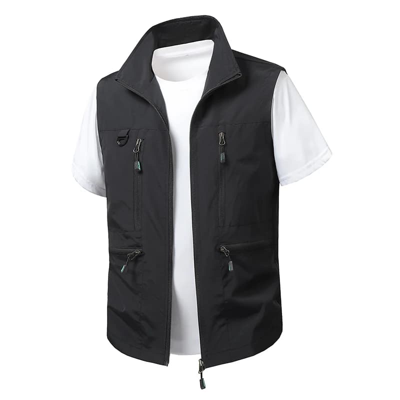 Gilet sans manches respirant homme multi-poches pêche tactique sport grand taille 6XL printemps