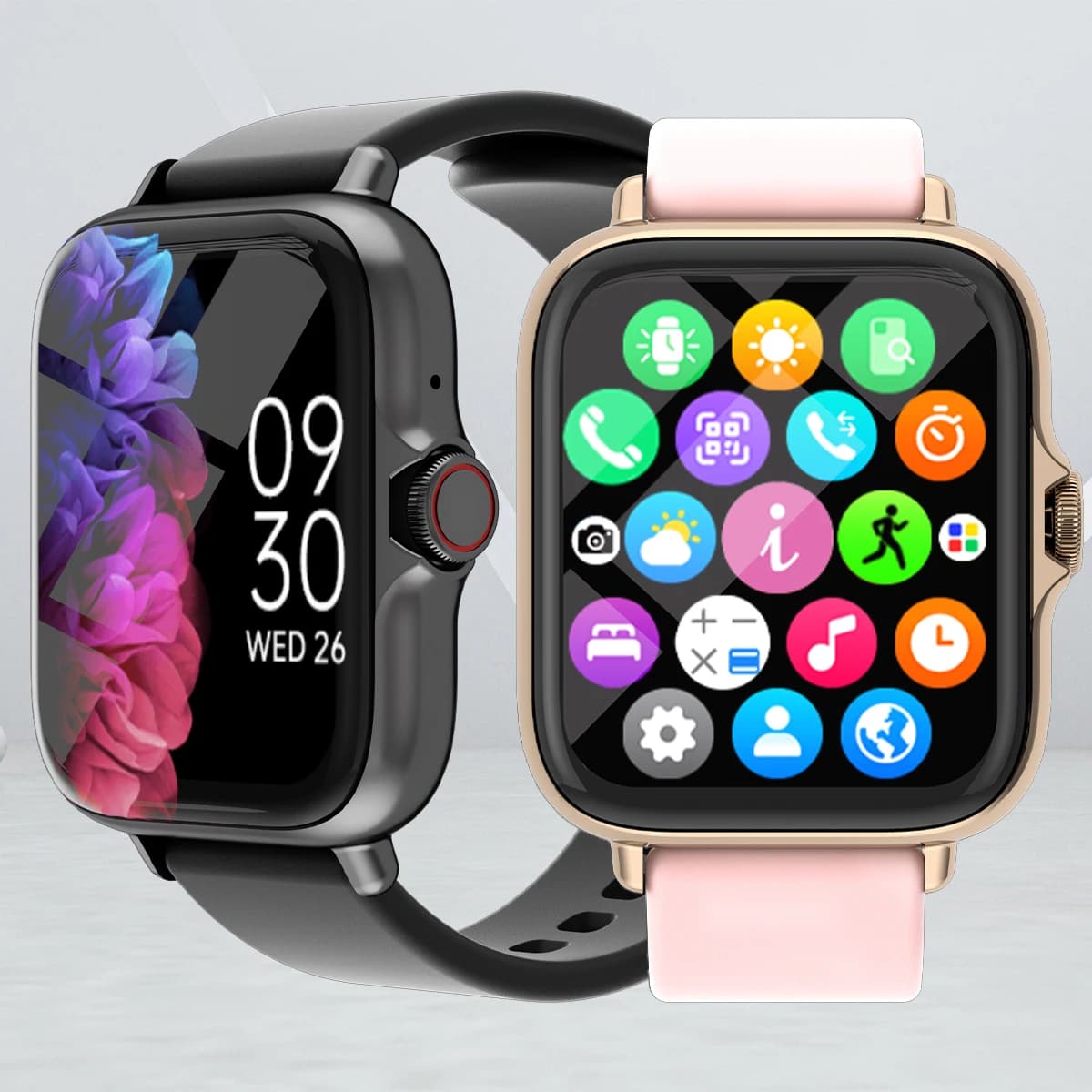 Montre connectée étanche 1.83" réponse messages appels monitoring sommeil podomètre alertes iPhone Android