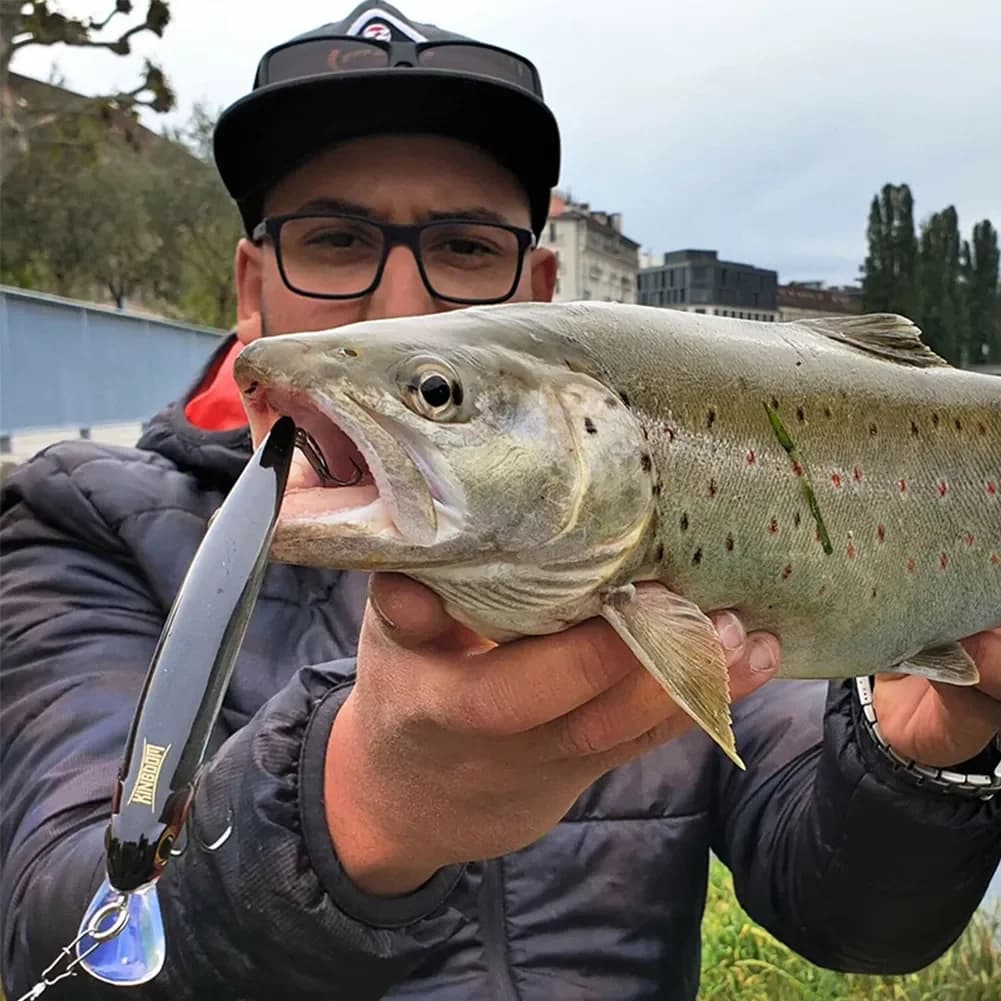 Leurre de pêche dur leurre souple minnow coulant 60 à 105mm pour lancer long et pêche sportive magnétique