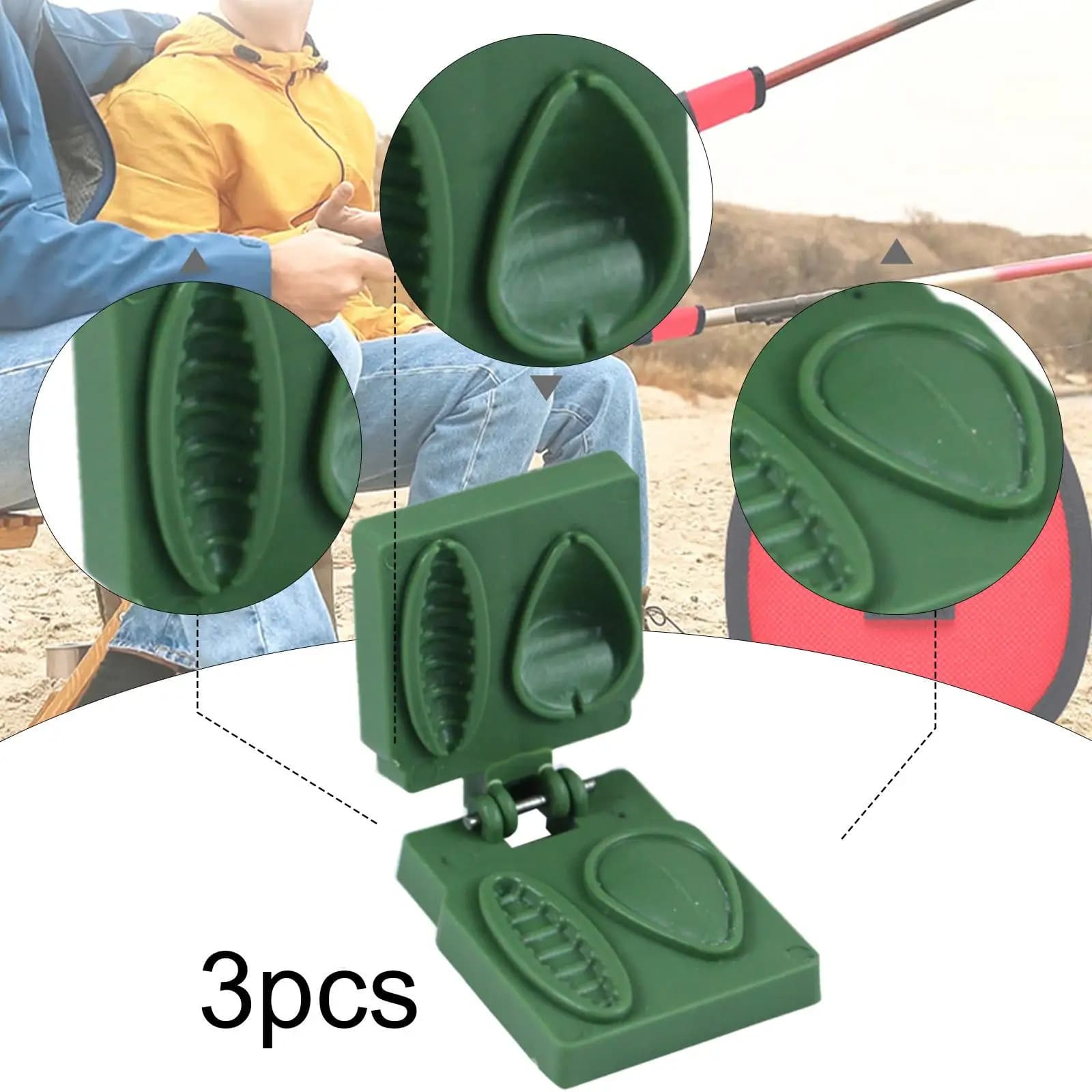 Moule à leurres portable léger - Accessoire pêche compact pour création appâts personnalisés