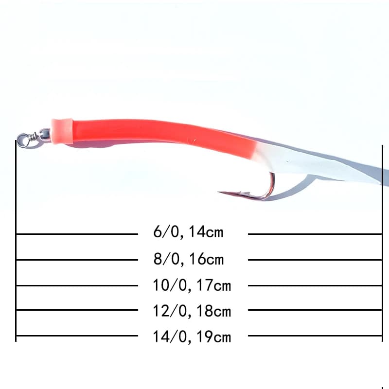 5 bas de ligne sabiki luminescents pour morue - Bas de ligne mer avec flasher et hameçons glow