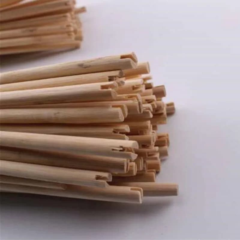 Flèches bois naturel 42cm 7mm avec pointe caoutchouc - 10pcs pour arc bois pêche traditionnelle