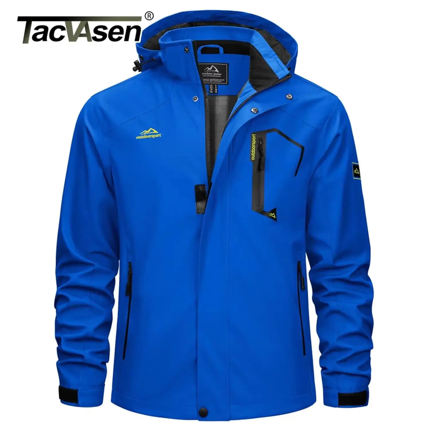 Veste randonnée légère homme imperméable - Veste pêche trekking respirante mesh intérieur