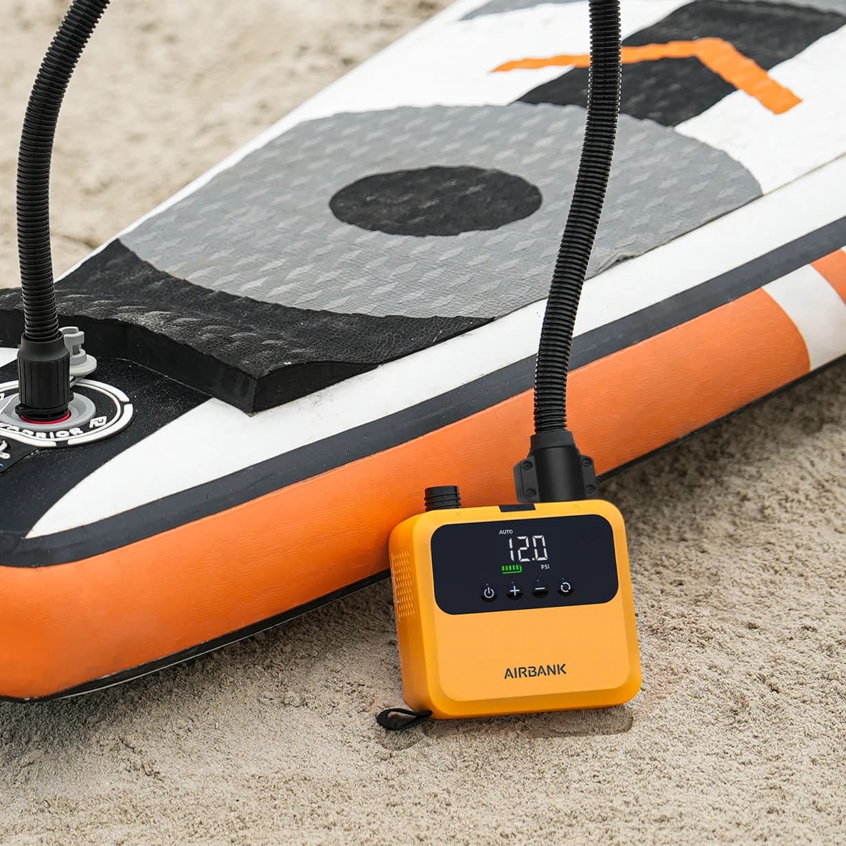 Pompe électrique portable AIRBANK pour SUP gonflage rapide paddle board bateau PVC - 20PSI max moteur brushless