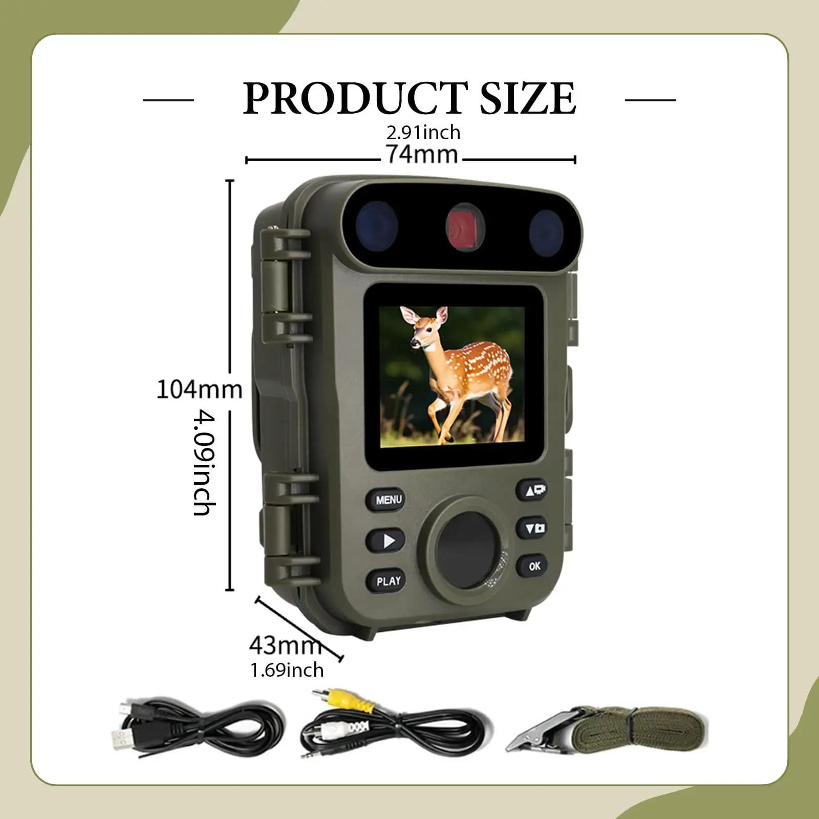 Caméra de piste infrarouge extérieure IP66 étanche pour suivi activité animale et monitoring camping