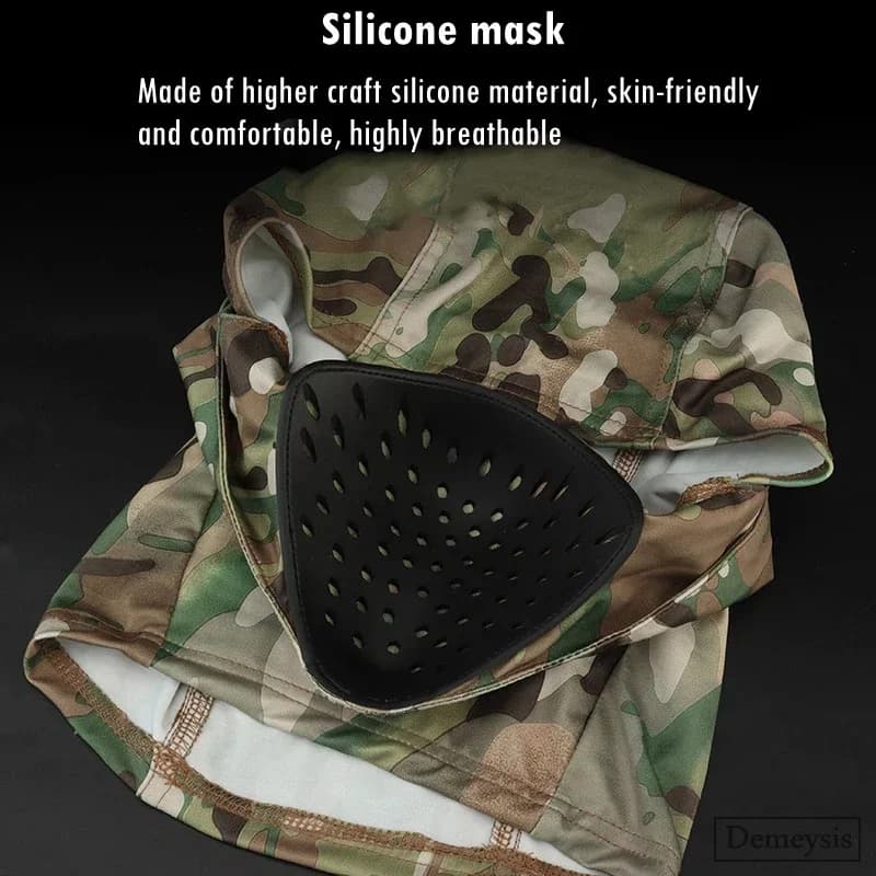 Masque tactique balaclava extérieur anti-vent silicone pêche chasse airsoft protection solaire