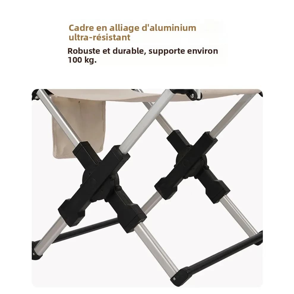 Chaise pliante réalisateur alliage aluminium légère pour pêche plage camping randonnée siège voyage
