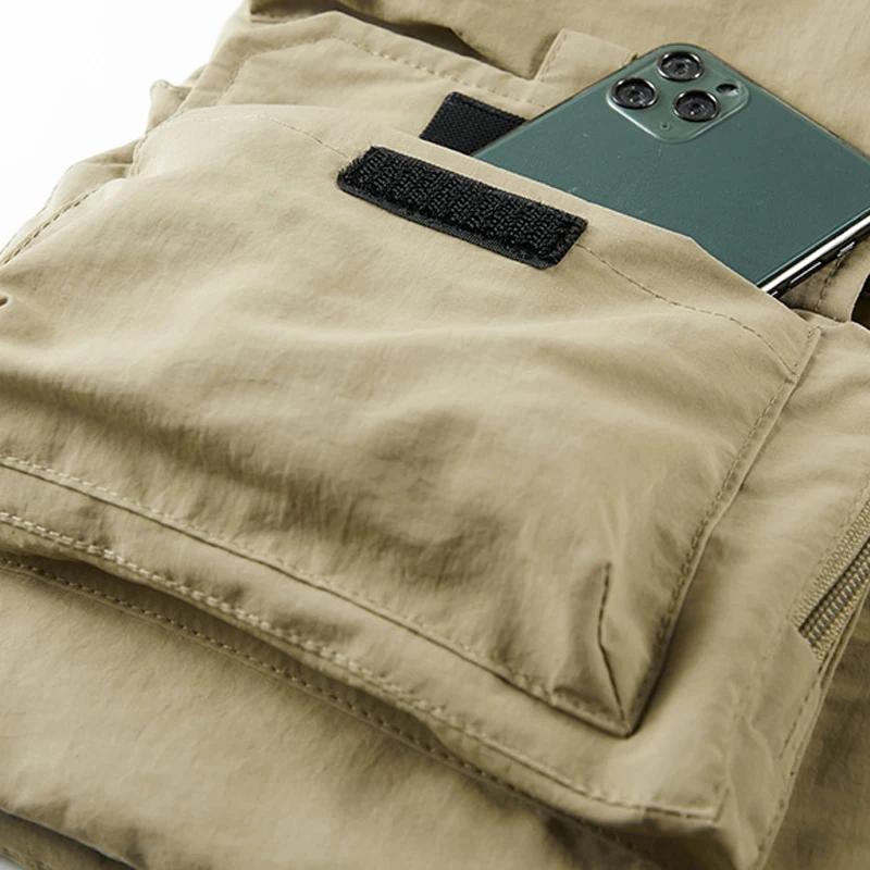 Veste multi-poches grande taille 6XL pour hommes - Gilet d'hiver chaud sans manches polaire mode