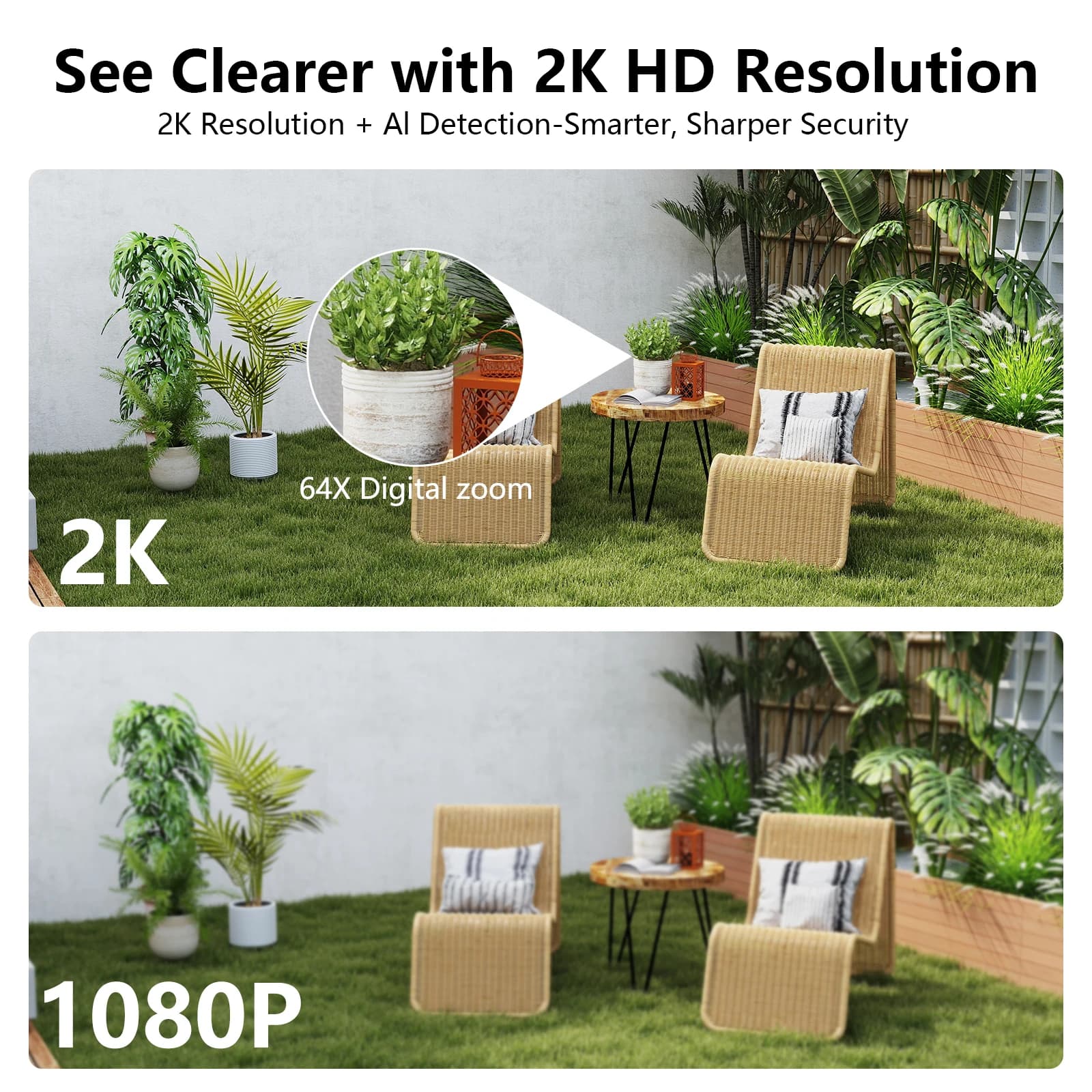 Caméra solaire 2K 3MP WiFi détection PIR - Surveillance sécurité maison pêche énergie autonome