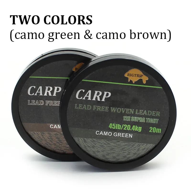 Ligne plombée camouflage 20m pour montages carpe chod et hélicoptère - Leader principal résistant