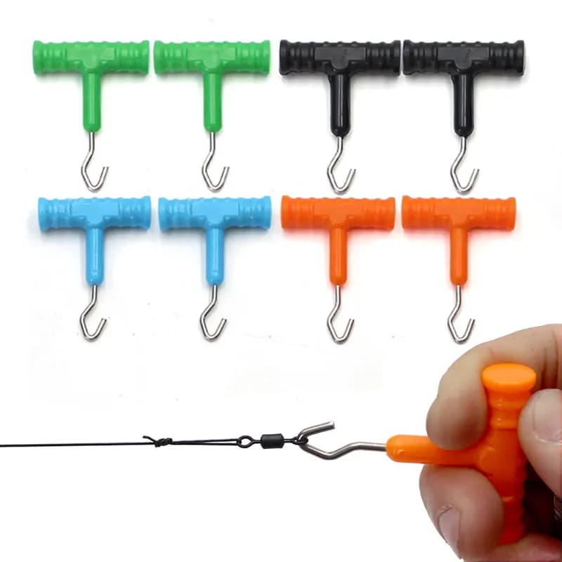 Outil nœud cheveu pêche carpe 2 pièces - Matériel montage hair rigs avec accessoires hameçons