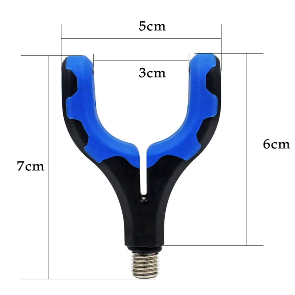 Support de canne à pêche pour carpe avec tête TPR et filetage 3/8 - Porte-canne pêche grossière repose-canne