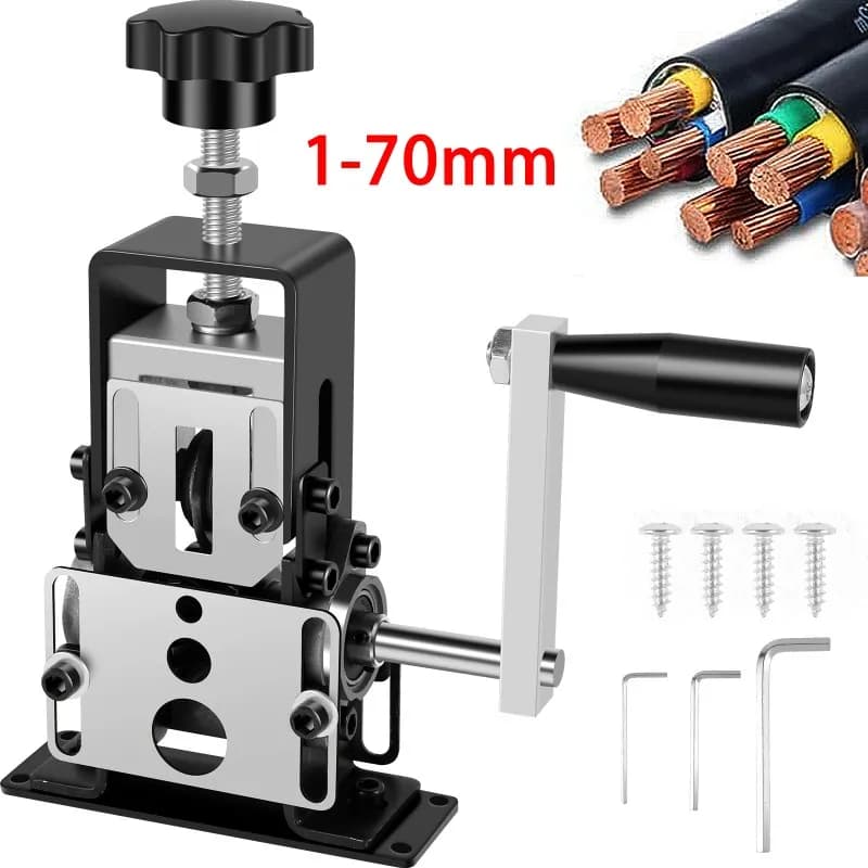 Dénudeur manuel/électrique 1-70mm pour pêche - Éplucheur fil cuivre portable pour recyclage matériel pêche