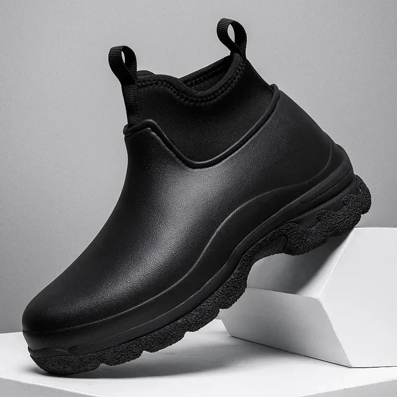 Chaussures de pluie homme semelle épaisse chef cuisine sport randonnée imperméables anti-dérapage résistantes