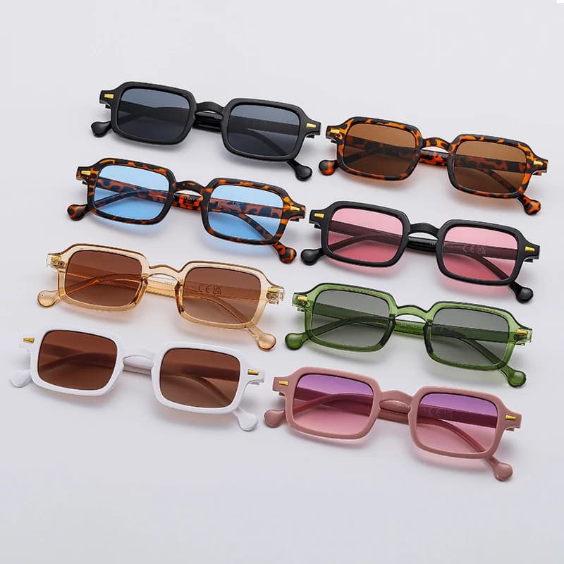Lunettes de soleil luxueuses rectangulaires pour pêche - Design vintage ovale carré - Monture premium UV400