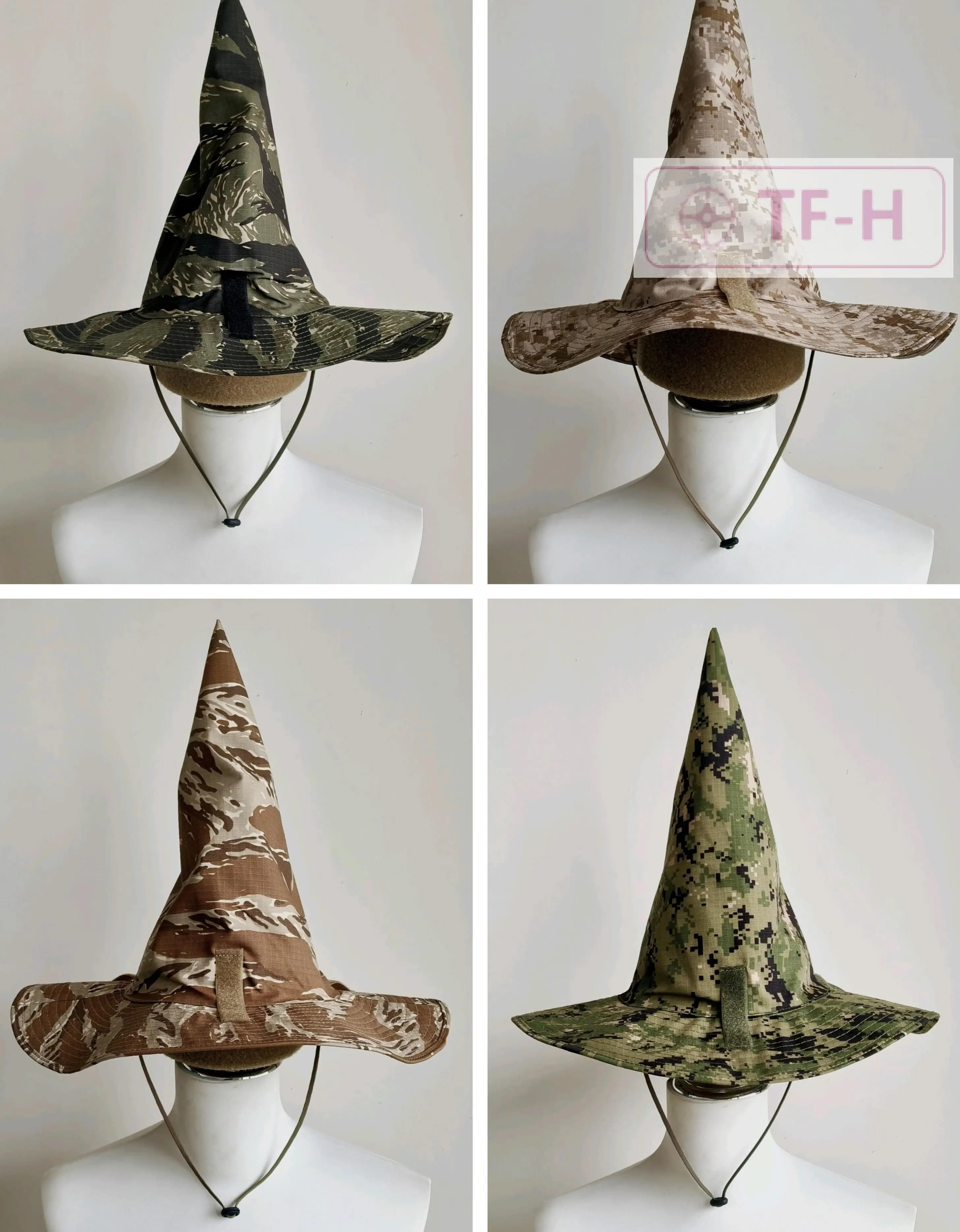 Chapeau Magicien Camouflage Tactique - Accessoire Cosplay Pêche Déguisement Halloween