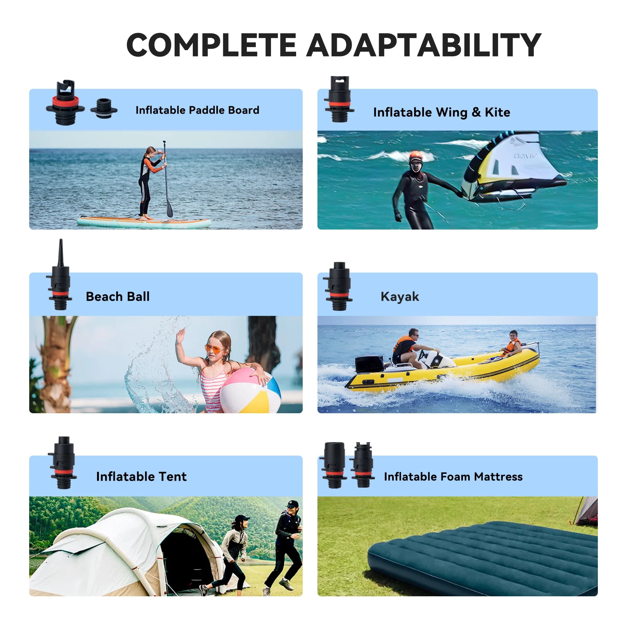 Gonfleur électrique sans fil 20PSI haute vitesse double stage pour kayak gonflable, SUP et paddle board