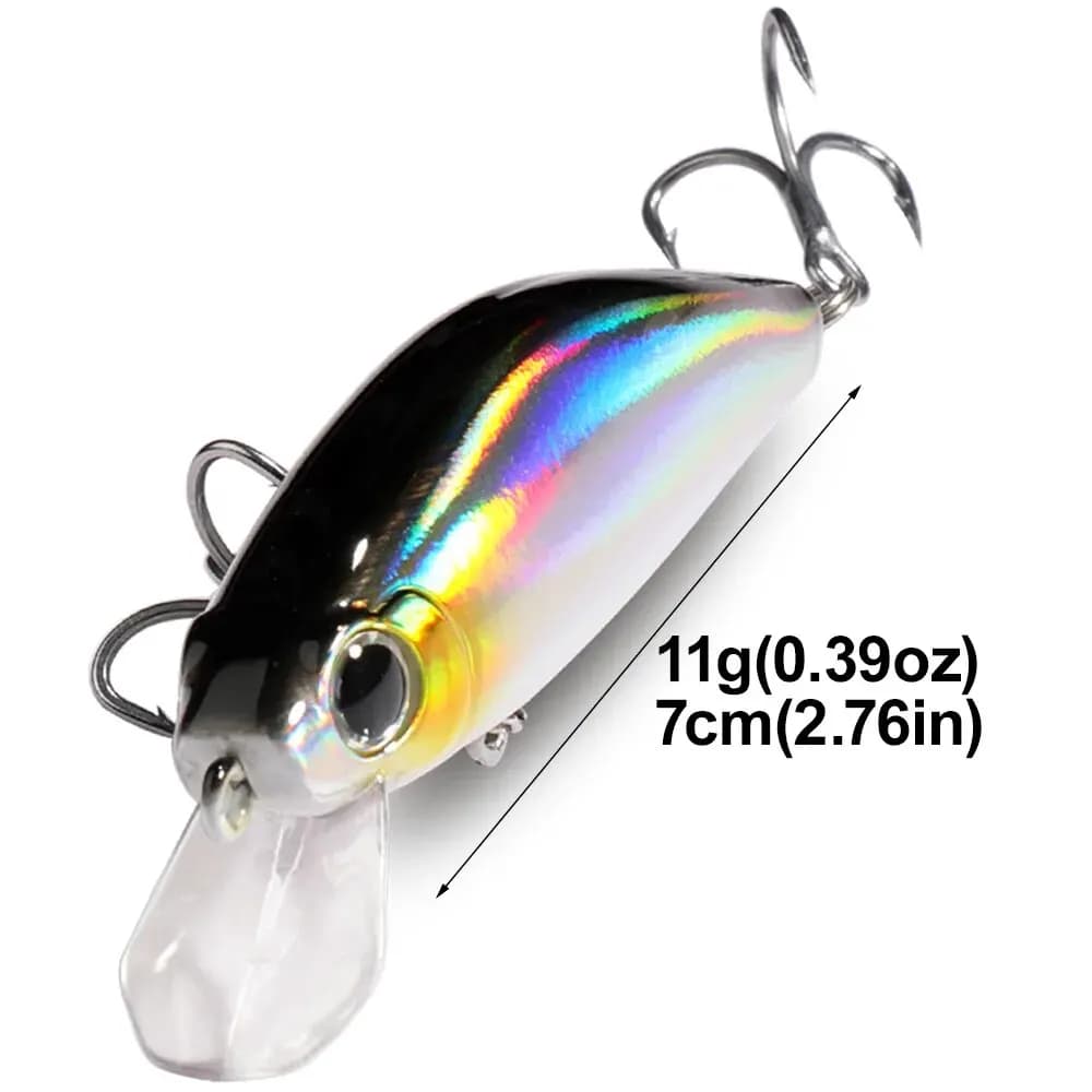 Leurre souple plongeant 11g 7cm pour carpe et carnassiers, leurre crankbait 3D jerkbait appât silicone