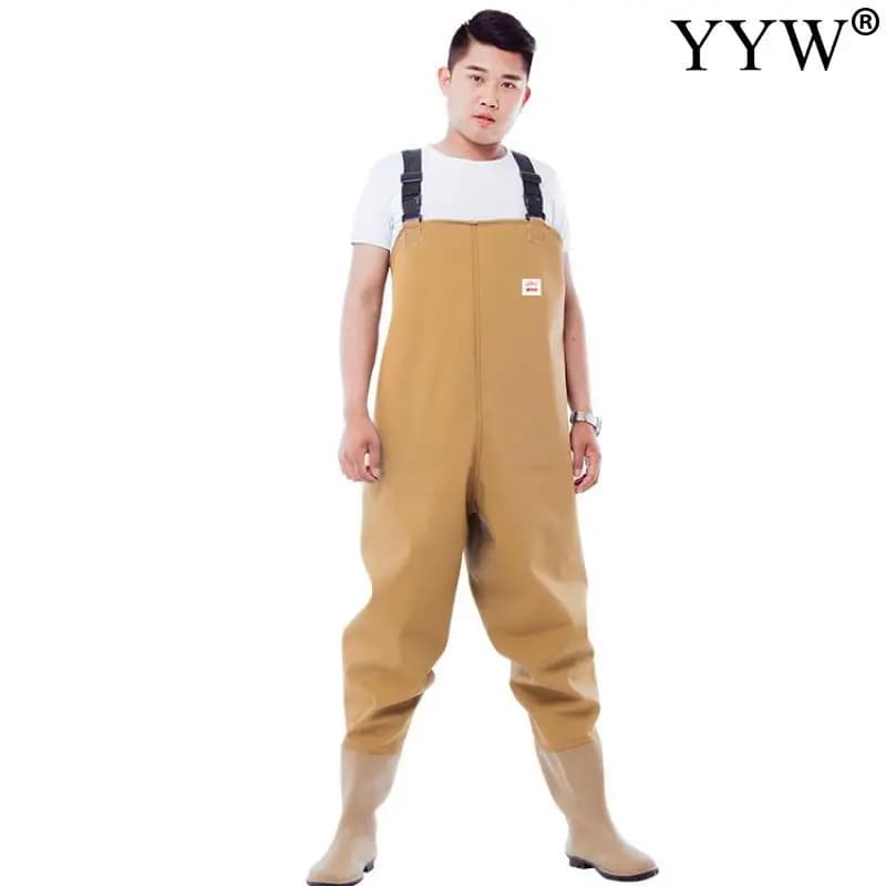 Combinaison de pêche adulte étanche avec bottes intégrées pour homme et femme waders cuissarde complète