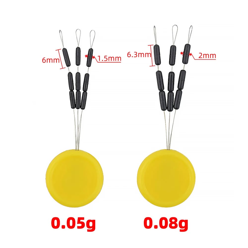Plombs Hirisi 2 sets 0.05g 0.08g pour pêche à la carpe - Poids et hameçons AG200