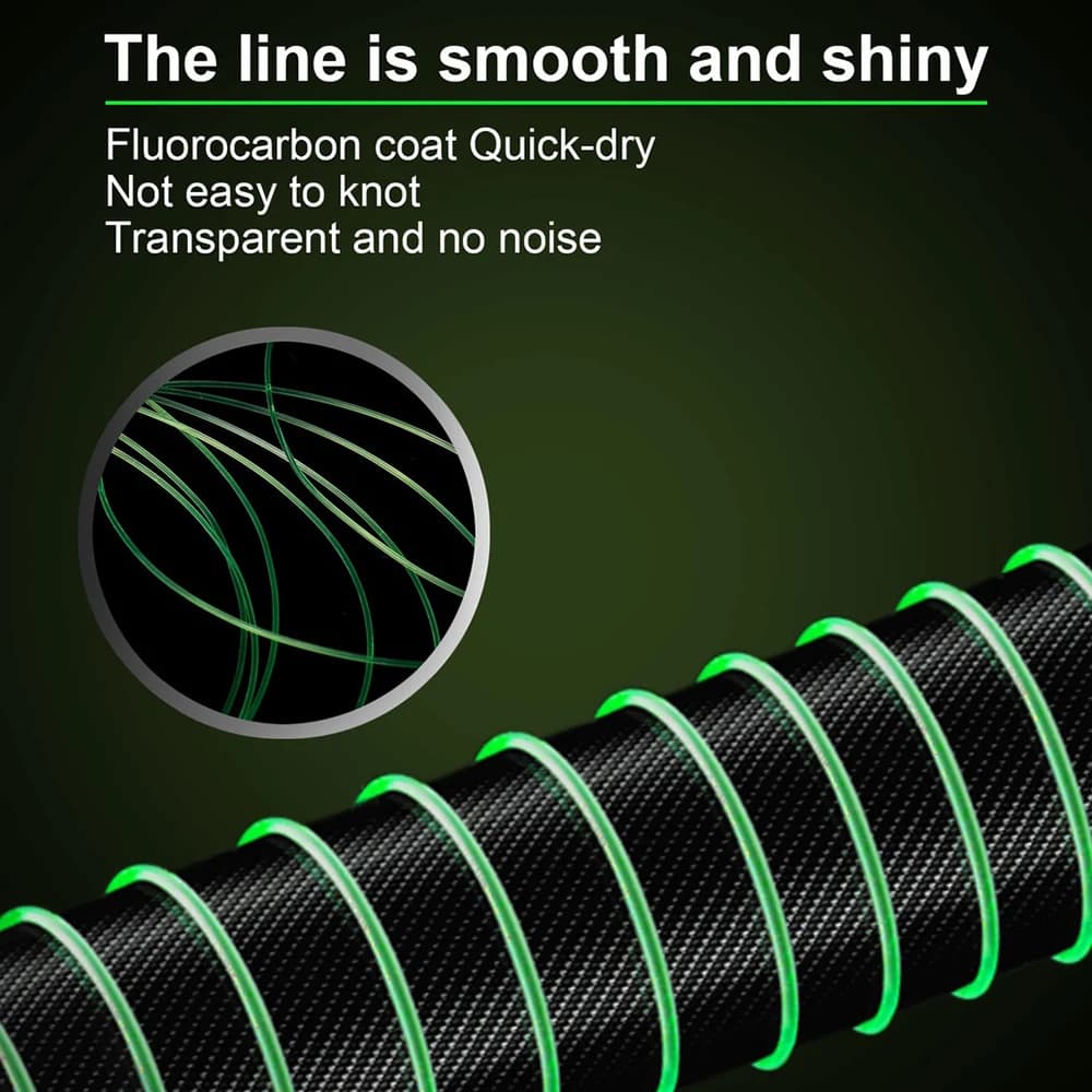 Ligne de Pêche Fluorocarbone ThornsLine 3000M 4LB-39LB, Traitement Surface Carbone Haute Résistance