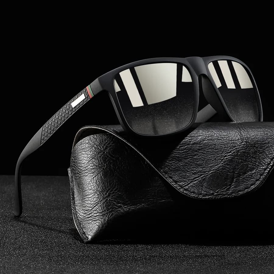 Lunettes de pêche carrées légères - Conduite et pêche - Protection UV400 colorée pour homme et femme