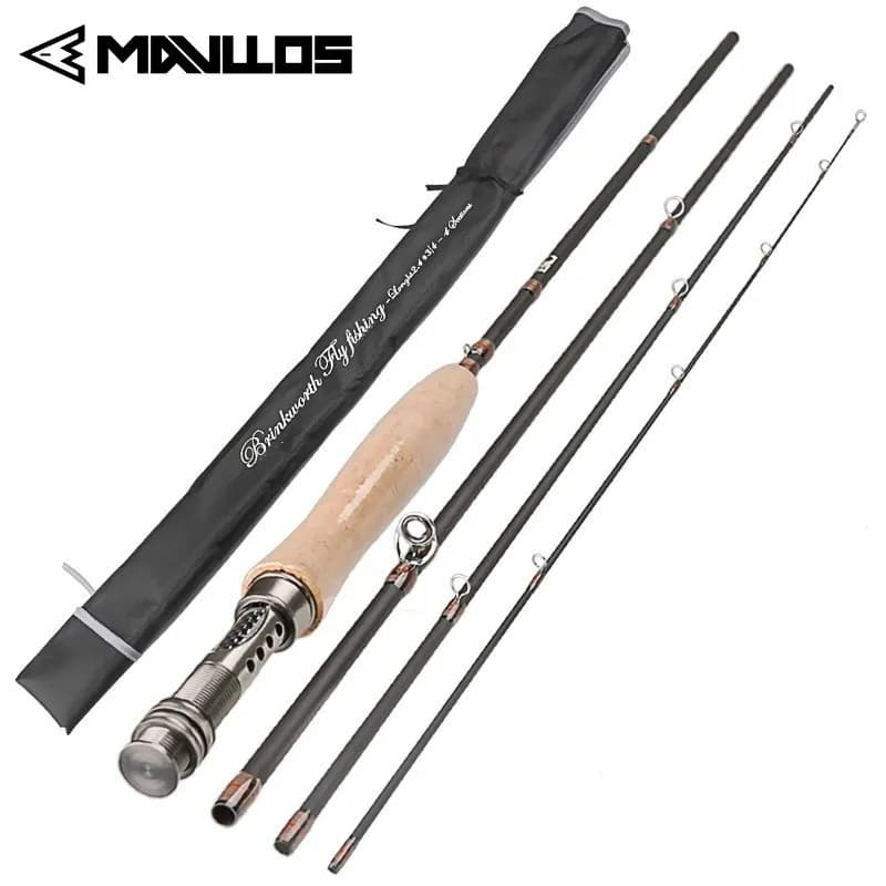 Canne à mouche 3/4 5/6 WT Fast Action 8FT et 9FT en fibre de carbone 40T,