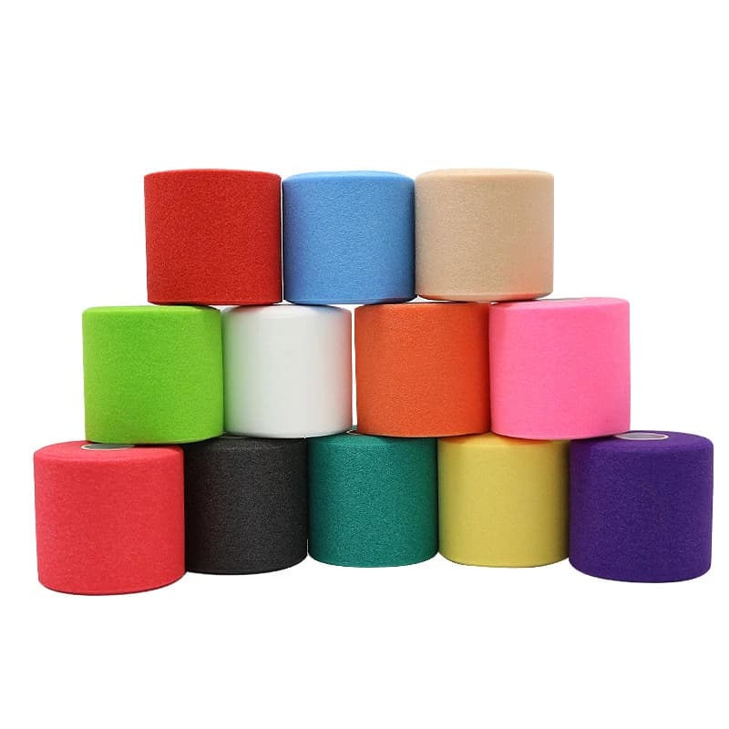 Ruban pré-enroulé éponge sportif - Bande de préhension absorbante pour raquettes et accessoires de pêche