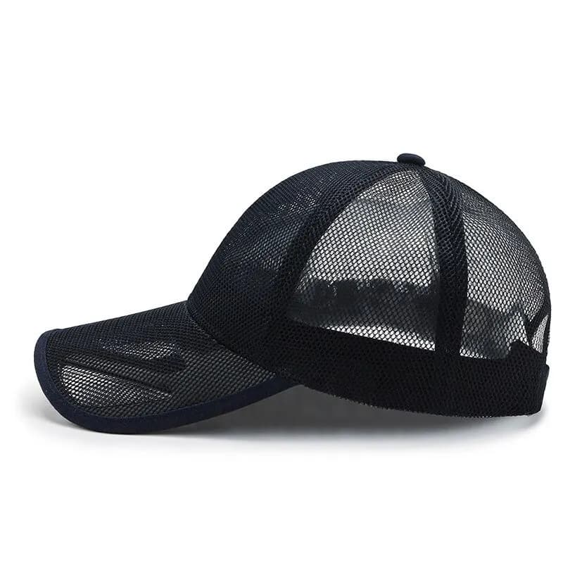 Casquette pêche mesh respirant été homme femme visière ajourée protection solaire